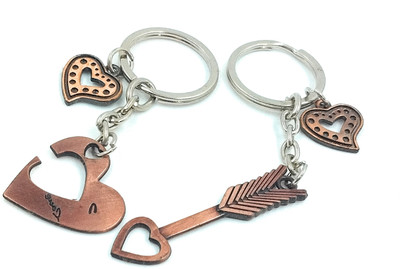 Key Era Couple Arrow And Heart Lover Key Chain