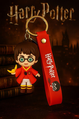 World Gift Mart Harry Potter Gryffindor Keychain Metal Hook &Strap - Keychain for Bags & Bike Key Chain