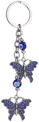 gtrp Annie Blue and Silver Evil Eye Butterfly Design -New589 Key Chain