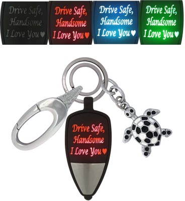 HANDSOME ISK Beautiful Drive Safe Handsome Light With Turtle Locking Lock Key Chain