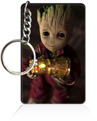 Party Gift Printed Wooden Rectangle Hero key ring Keychain PGRQ255KY (112) Key Chain