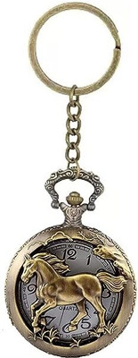 gtrp Horse New Premium Pocket Watch Metal Keychain Retro Vintage for Gifting Key Chain