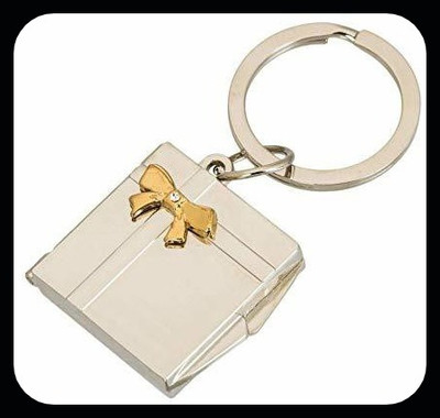 gtrp Trendy-Book Shaped openable Silver Photo Frame metal Keychain Key Chain