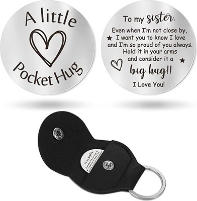 Artisans Crafted Relationship Keepsake Pocket Hug Keychain Key Chain
