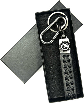 FLAMBE Ather Black Leather Design Belt Keychain Key Chain
