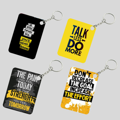 DFLEXPRINTS motivational quate keychai 4pcs Key Chain