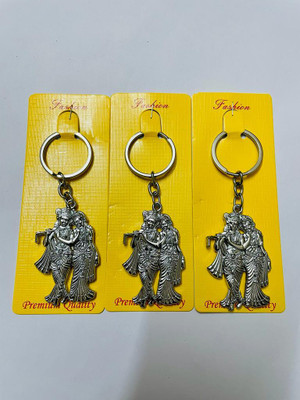 GKM Lord Shri Radhe Krishna three pack combo set keychain Key Chain