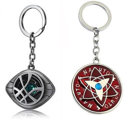 ShopTop Spinning Naruto and silver Strange Key Chain