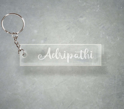 SY Gifts Adripathi Name Transparent Engraving Keychain F1 882 Key Chain