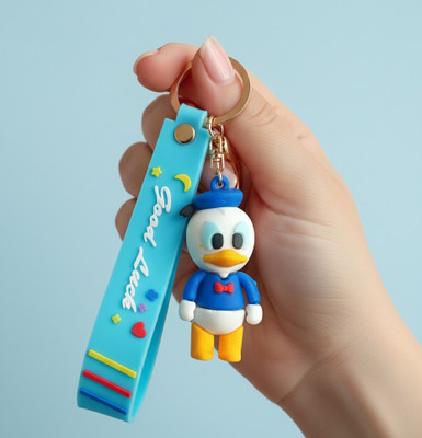 Ignite Cute Donald Duck Cartoon Soft Rubber Keychain Wristband Strap for Boys Girls Key Chain