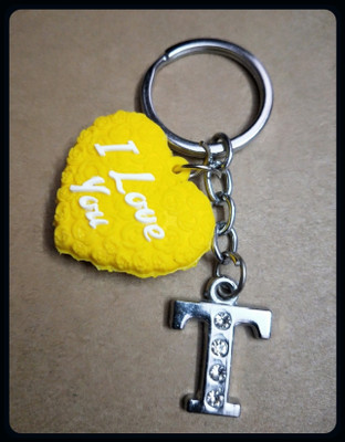 Meeko.com Heart With T Letter Bike 01-KC Key Chain
