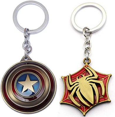 Jainsburys Combo of Captain America Rotating keychain & Casino Game Rotating keychain Key Chain