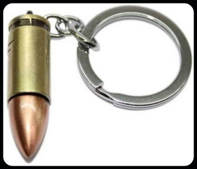 gtrp Trendy-Bullet Shaped Metal Keychain keyring for bike car Key Chain