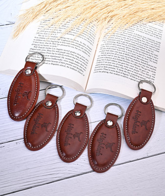 Highlark Premuim & Exclusive Brown Leather (Set of 5) Key Chain