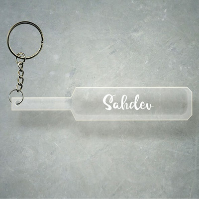 SY Gifts Cricket Bat Logo Design With Sahdev Name Key Chain