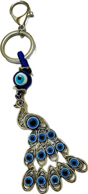 GKM Najar BAttu Peacock Evil eye metal stylish keychain Key Chain