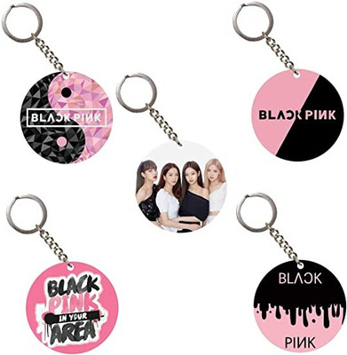 Convay A1 BTS Logo Wooden Key-Chain combo of BLACK PINK 5 Key Chain