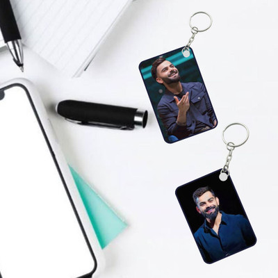 DFLEXPRINTS Virat Kohli Wooden MDF Keychain Pack of 4 Key Chain