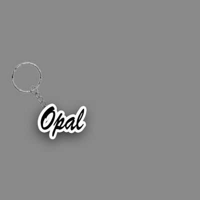 SY Gifts SYG Opal Name Keychain White And Black Key Chain