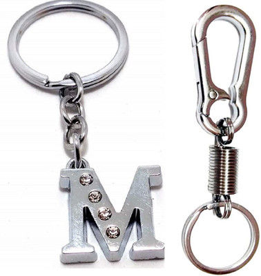 Newview Alphabet Letter M Metal Keychain & Hook Keychain Key Chain