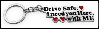 Meeko.com -Drive Safe Metal for Gifting, Purpose Used for Bike-KC Key Chain