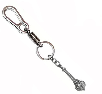 ShopTop Silver hanuman Gada and Hook R1 Key Chain