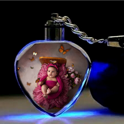 Picture Affairs Production Personalized LED Keychain/Keyring Photo Printed Gift Anniversary Birthday PAP36 Key Chain