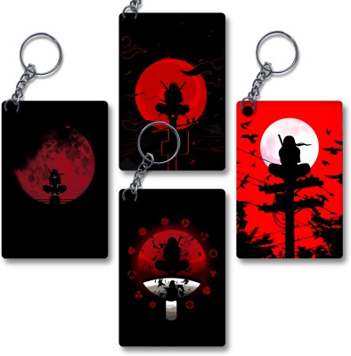 SP CRAFTS Naruto-Inspired Keychains - Itachi Uchiha 4-Pack, Ideal for Anime Lovers Key Chain