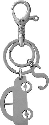 Shiv Jagdamba Personalized Classic Bubble Car With Alphabet S Keychain ShivKey2022522 Key Chain