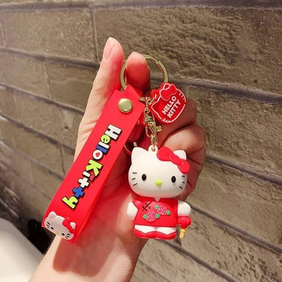 ravariya graphics 3D Cartoon Hello Kitty Keychain | Cute Charm Keyring and Bag Hanging Accessory Key Chain