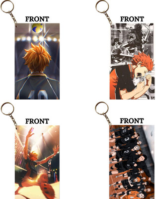 Hariyaali Enterprises LLP Haikyu! TO BECOME LIKE THE TINY GIANT HUSTLE Unique Style 4 pcs Combo Key Chain