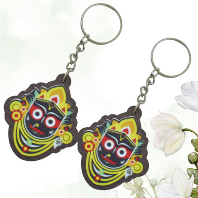 Jagannath World key-ring-jaga-wood-set-2-0O Key Chain