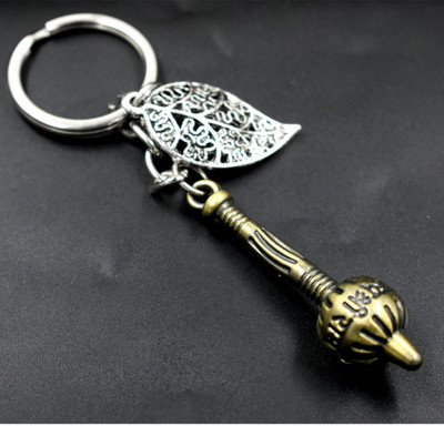 AFH Lord Jay Shree Ram Lucky Leaf Charm Religious Gadha Keychain for Men and Women Key Chain