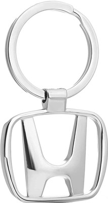 BBG NEW_Honda Logo Silver Metal Keychain for Car Bike Men Women Keyring Key Chain