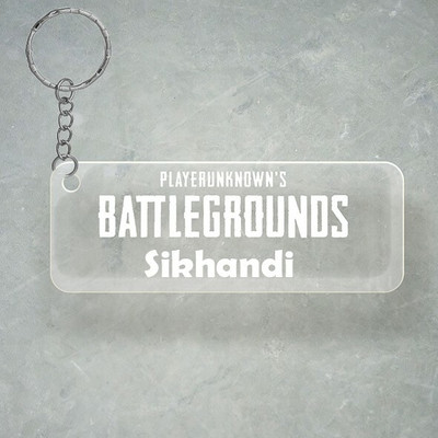 SY Gifts PUBG Design With Sikhandi Name Key Chain