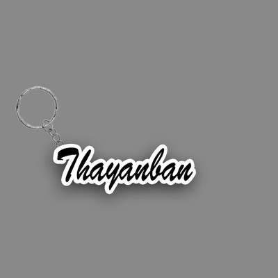 SY Gifts SYG Thayanban Name Keychain White And Black Key Chain