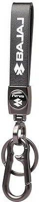 gtrp Bajaj Wala Leather Metal & Leather Black Finish Key Chain 01 Key Chain