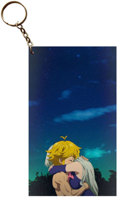 Hariyaali Enterprises LLP Seven Deadly Sins MELIODAS MET ELIZABETH AFTER A LONG TIME Anime Key Chain
