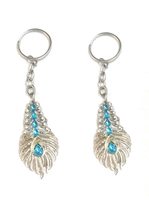 Jainzon Combo Of Fancy And Stylish Omg Peacock Feathers for Girls Key Chain