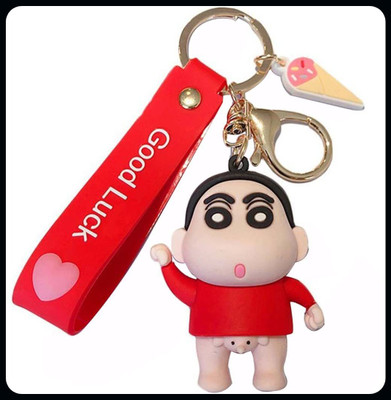 gtrp Keychain-Cute Shinchan 3D With Charm.(Red). Key Chain
