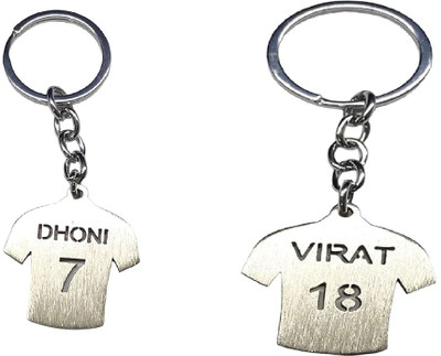 MOREL DHONI & VIRAT KEYCHAIN COMBO Cricket Jersey Cricketer Sports for Car Bikes Key Chain