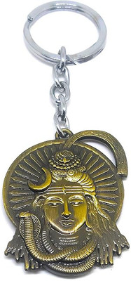 MISMIL Lord Shiva Bholenath Shankar Mahadev Mahakaal Spiritual Keychain Antique Gold Key Chain