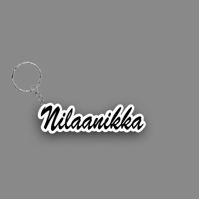 SY Gifts SYG Nilaanikka Name Keychain White And Black Key Chain