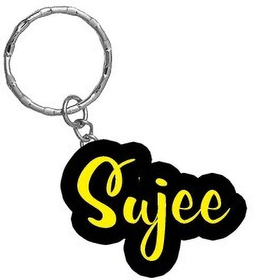 SY Gifts Sujee Name Black Yellow Name Keychain Key Chain