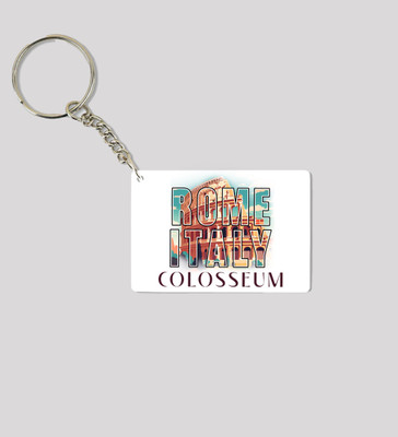 Special Trend Hub Historic Italian Landmark with Vintage Vibes Printed Keychain Pack of 2 Key Chain