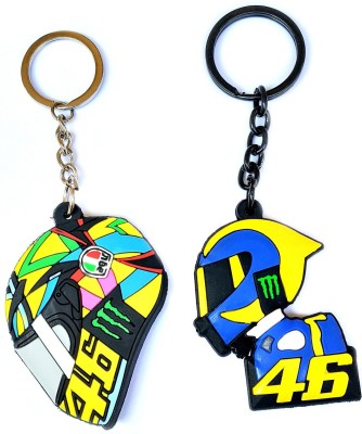 ShopTop Double sided Vr 46 and 46 helmet racing team Key Chain