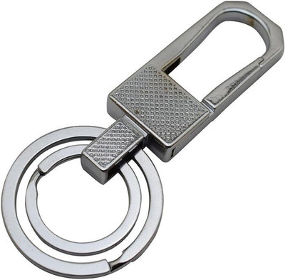 MISMIL Car Key Ring Business for Men, Silver Key Chain