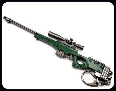 gtrp Keychain-key Chain-key-AWM-with-8X-Scope-Green-PUBG-Key-Chain Key Chain