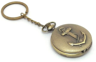 gtrp Anchor Premium Pocket Watch Metal Keychain Retro Vintage for Gifting With Key Chain