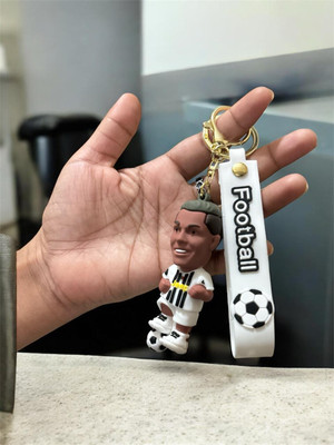 KEYCHAIN KINGDOM Ronaldo Juventus 3D key chain starp charm & Hook Key Chain